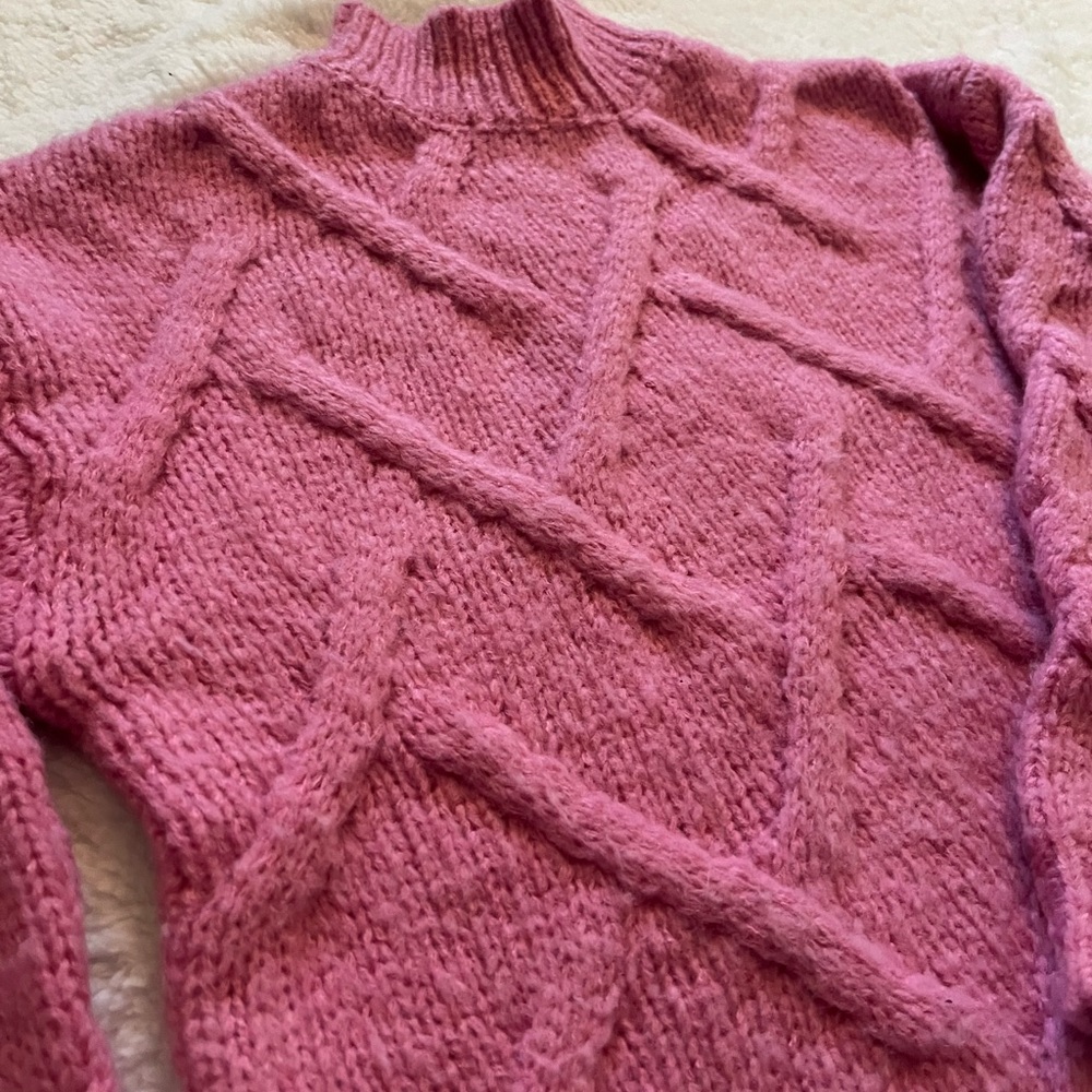 Pink Turtleneck Sweater